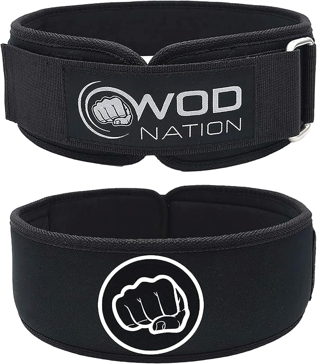 WOD Nation 4 Inch PRO Weight Lifting Belt for Men & Women (Various Sizes) - Firm Support Nylon Weight Belt for Deadlift, Squat & Weightlifting - Gym Belt Sizes for Both Men & Women