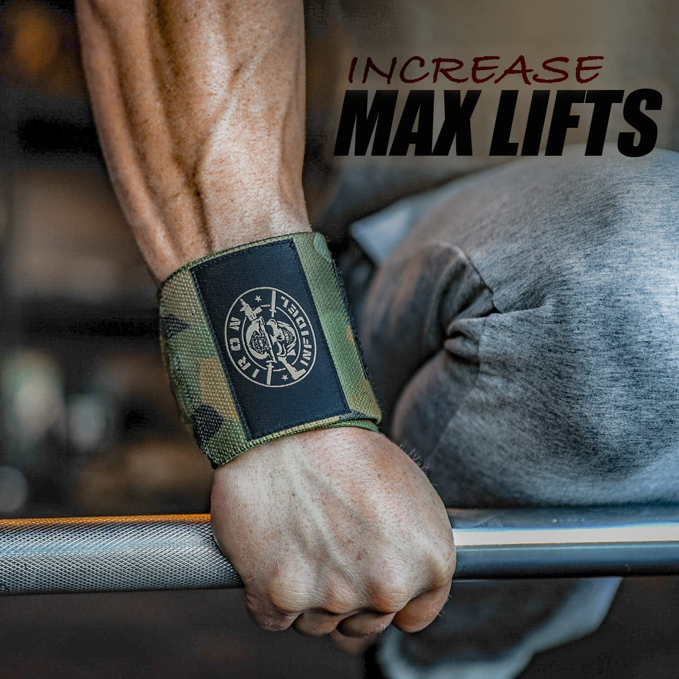 Iron Infidel Wrist Wraps for Weightlifting - 18" and 24" Heavy Duty Support for Working Out, Gym Accessories for Men - Use for Lifting, Crossfit, Fitness, Exercise, Bench Press, Powerlifting