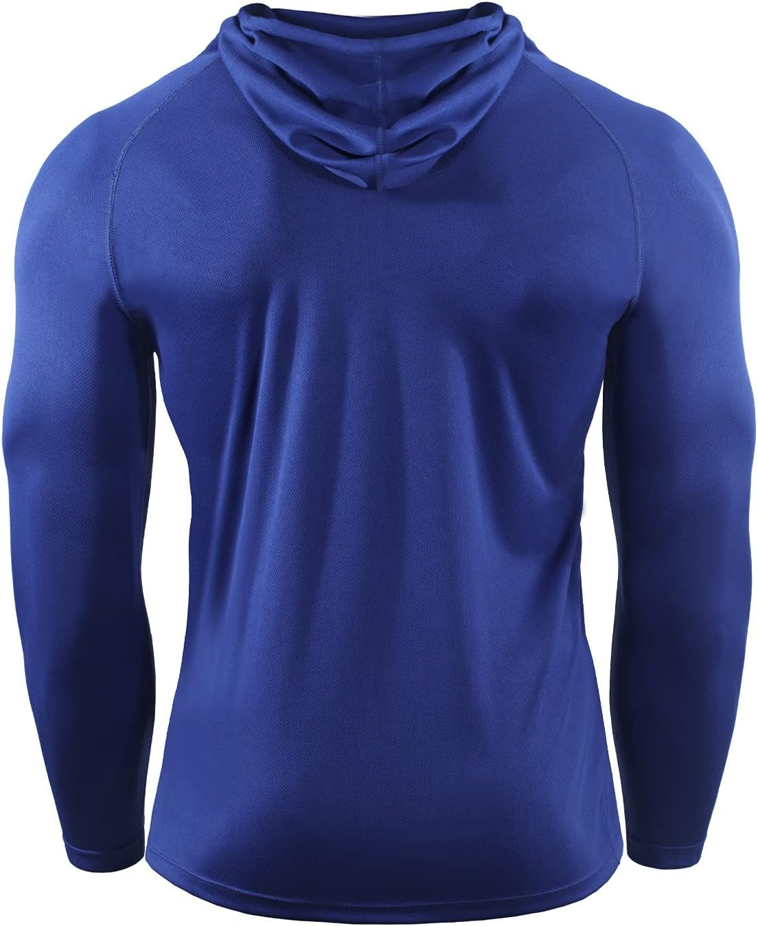 NELEUS Men'S 3 Pack Mesh Running Shirt Long Sleeve Workout Athletic Shirts with Hoods,5095,Black/Red/Blue,L