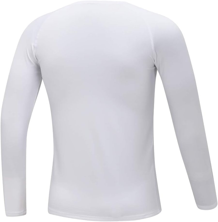 DEVOROPA Youth Boys Compression Thermal Shirt Long Sleeve Fleece Baselayer Soccer Baseball Undershirt