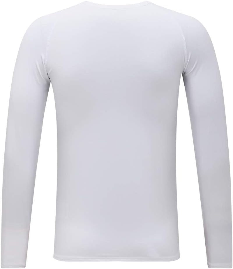 DEVOROPA Youth Boys Compression Thermal Shirt Long Sleeve Fleece Baselayer Soccer Baseball Undershirt