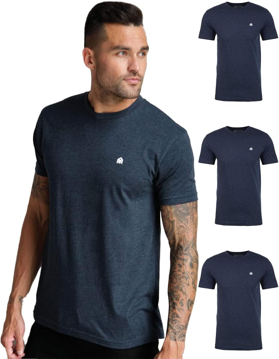 INTO the AM Mens T Shirt Packs - Short Sleeve Crew Neck Soft Fitted Tees S - 4XL Fresh Classic Tshirts