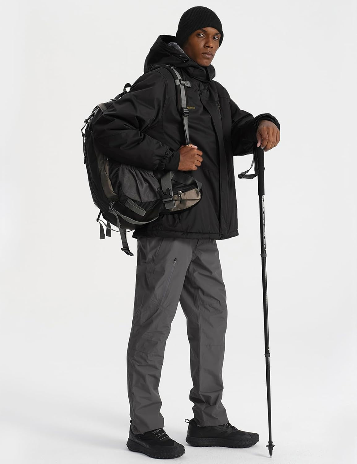 GEMYSE Men'S Mountain Waterproof Ski Snow Jacket Winter Windproof Rain Jacket