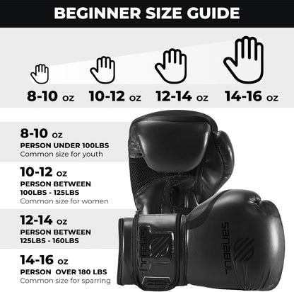 Sanabul Essential Gel Boxing Gloves for Men & Women, Kickboxing MMA, Muay Thai Gloves and Heavy Bag Training Punching & Sparring
