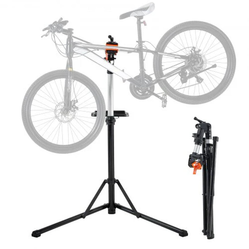 VEVOR Bike Repair Stand, 66 Lbs Heavy-Duty Aluminum Bicycle Repair Stand, Adjustable Height Bike Maintenance Workstand with Magnetic Tool Tray Telescopic Arm, Foldable Bike Work Stand for Home, Shops
