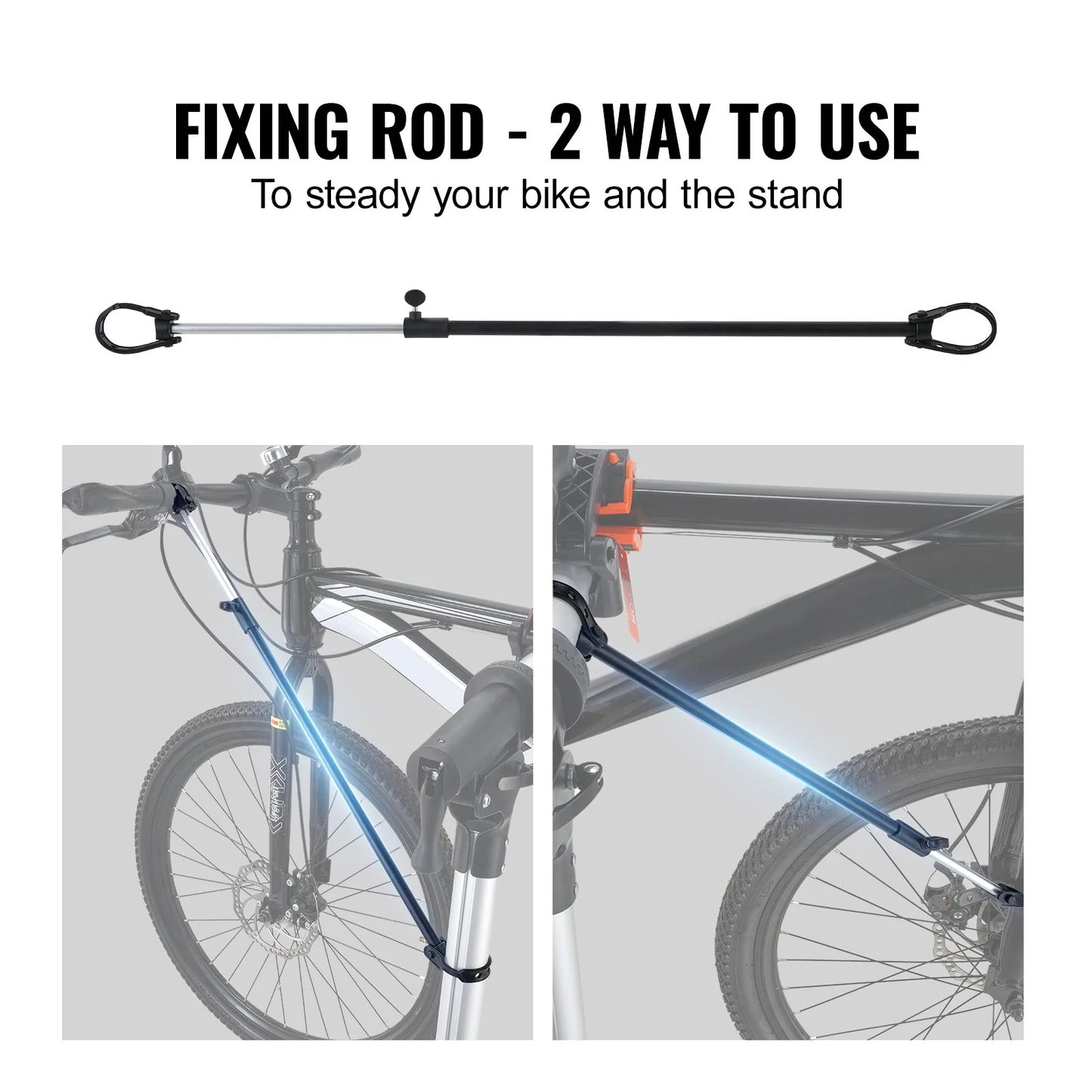 VEVOR Bike Repair Stand, 66 Lbs Heavy-Duty Aluminum Bicycle Repair Stand, Adjustable Height Bike Maintenance Workstand with Magnetic Tool Tray Telescopic Arm, Foldable Bike Work Stand for Home, Shops