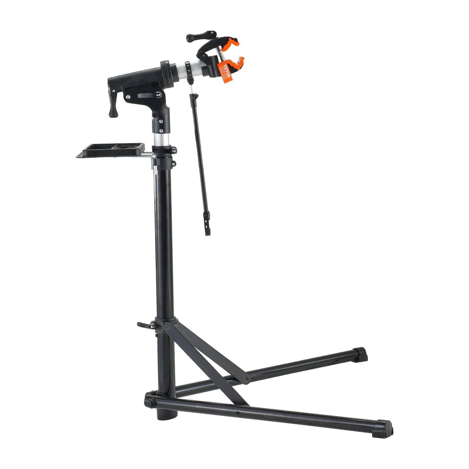 VEVOR Bike Repair Stand, 66 Lbs Heavy-Duty Aluminum Bicycle Repair Stand, Adjustable Height Bike Maintenance Workstand with Magnetic Tool Tray Telescopic Arm, Foldable Bike Work Stand for Home, Shops